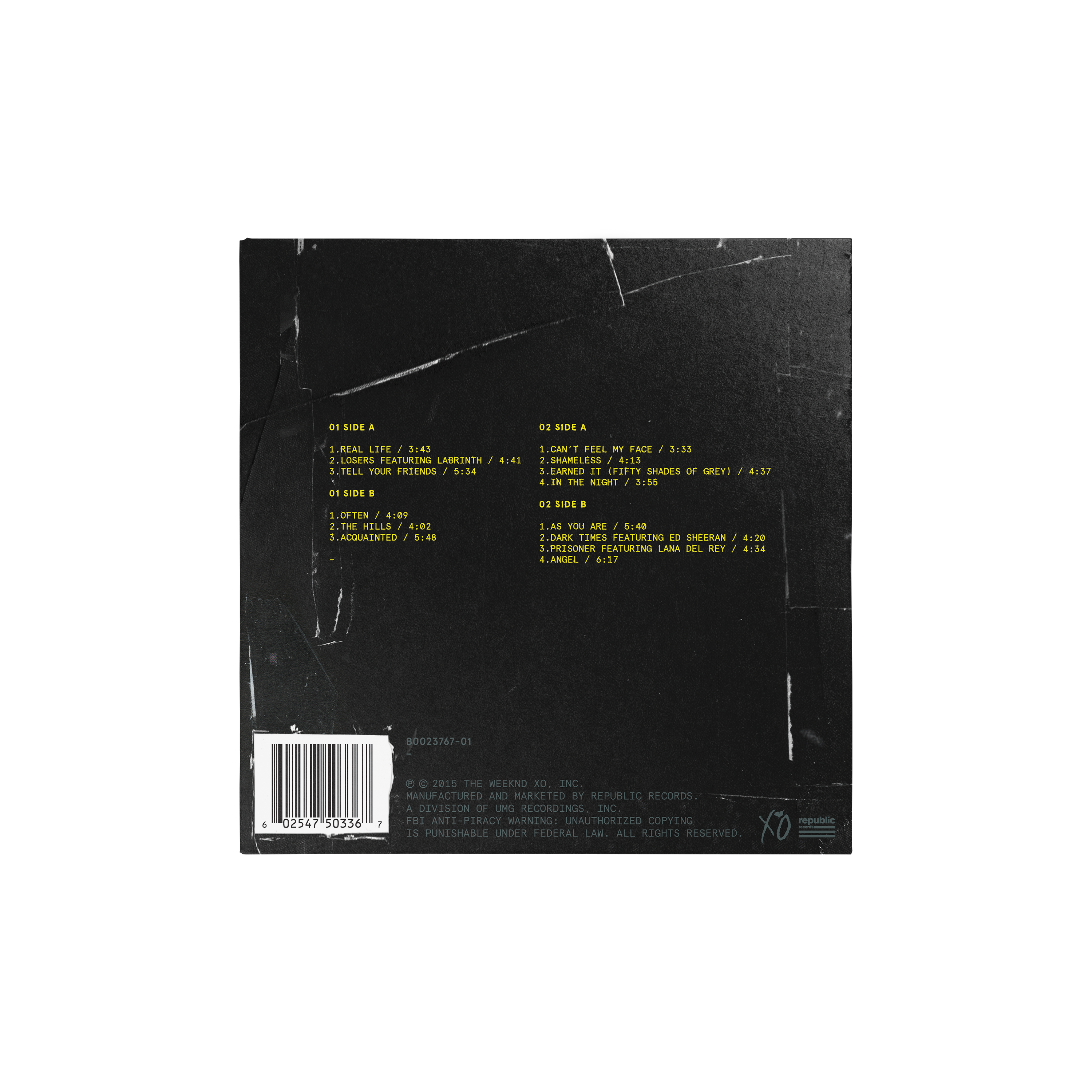 Beauty Behind The Madness 2LP Back