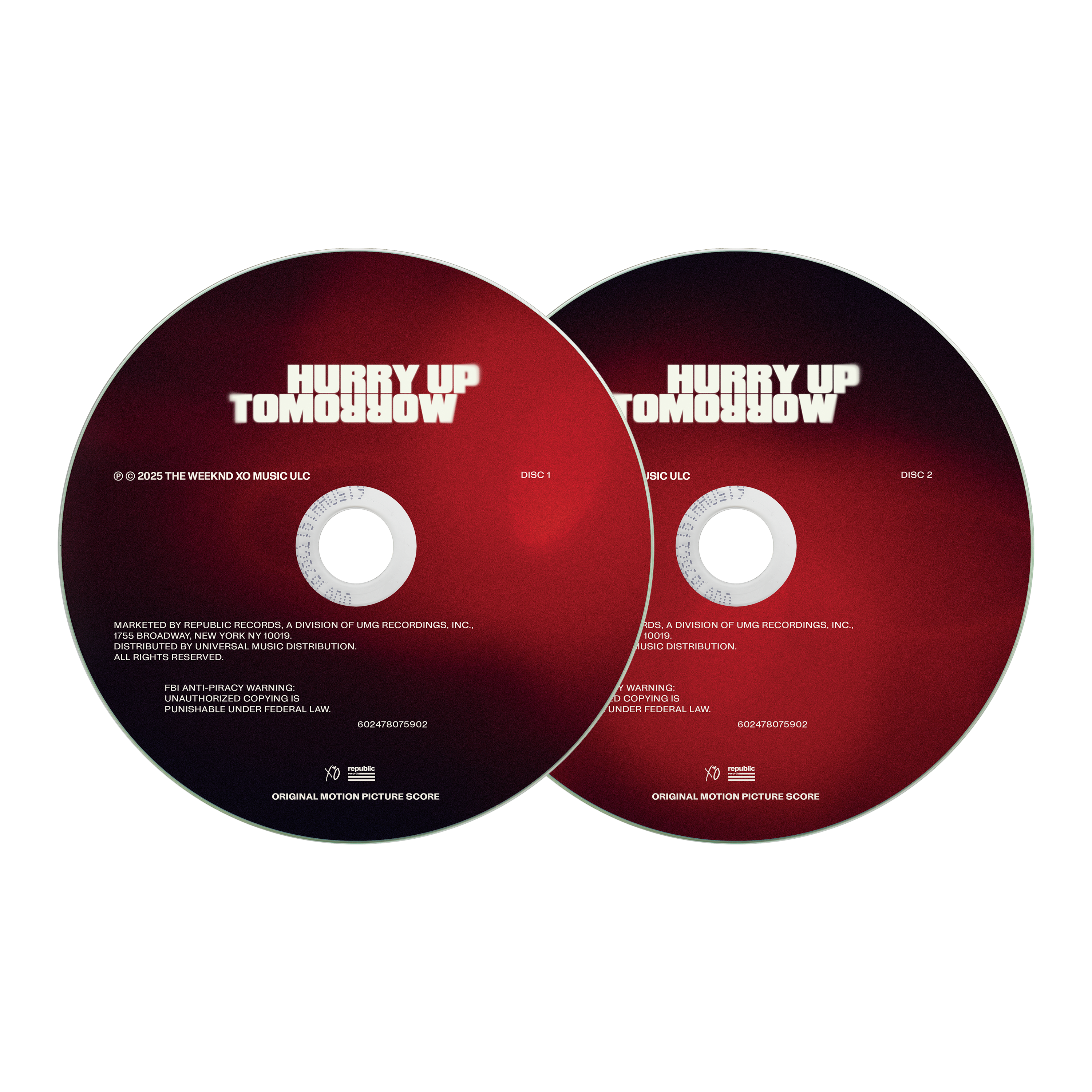 Hurry Up Tomorrow (Original Motion Picture Score) 2CD Disc